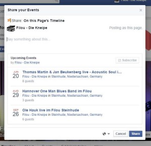 Share your Facebook-Events